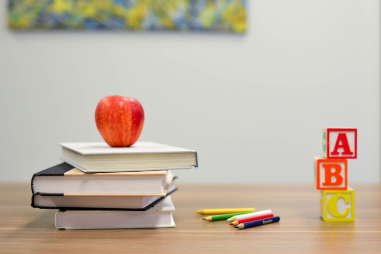 apple on books